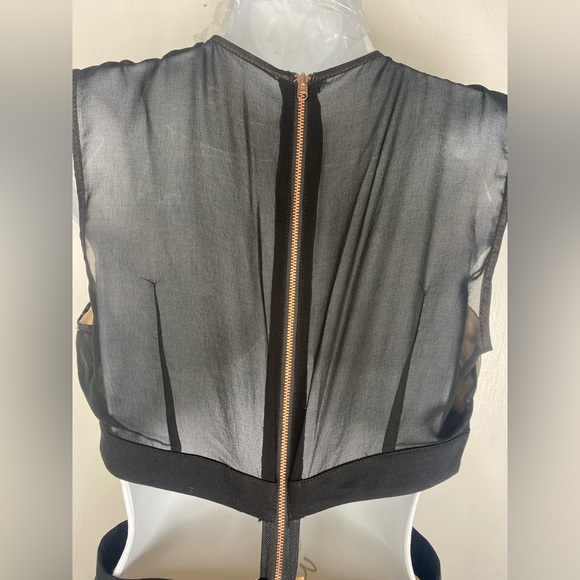 Stylestalker Night Fever Black Lace Mini Dress with Nude Underlay - Picture 9 of 13